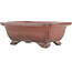 Rectangular unglazed bonsai pot by Gyouzan - 174 x 136 x 62 mm