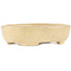 Pot à bonsaï rond craquelé blanc cassé par Ikkou - 101 x 79 x 26 mm