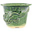 Vaso bonsai rotondo verde di Masashi Furumoto - 115 x 115 x 92 mm