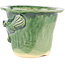Vaso bonsai rotondo verde di Masashi Furumoto - 115 x 115 x 92 mm