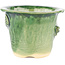 Vaso bonsai rotondo verde di Masashi Furumoto - 115 x 115 x 92 mm