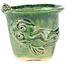 Vaso bonsai rotondo verde di Masashi Furumoto - 107 x 107 x 89 mm