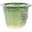 Vaso bonsai rotondo verde di Masashi Furumoto - 115 x 115 x 92 mm