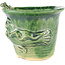 Vaso bonsai rotondo verde di Masashi Furumoto - 107 x 107 x 89 mm