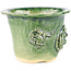 Vaso bonsai rotondo verde di Masashi Furumoto - 115 x 115 x 92 mm