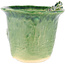 Vaso bonsai rotondo verde di Masashi Furumoto - 107 x 107 x 89 mm