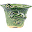 Vaso bonsai rotondo verde di Masashi Furumoto - 125 x 125 x 86 mm