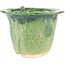 Vaso bonsai rotondo verde di Masashi Furumoto - 122 x 122 x 92 mm