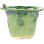 Vaso bonsai rotondo verde di Masashi Furumoto - 122 x 122 x 92 mm
