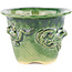 Vaso bonsai rotondo verde di Masashi Furumoto - 110 x 110 x 80 mm
