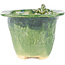 Vaso bonsai rotondo verde di Masashi Furumoto - 122 x 122 x 92 mm