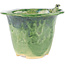 Vaso bonsai rotondo verde di Masashi Furumoto - 122 x 122 x 92 mm
