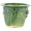 Vaso bonsai rotondo verde di Masashi Furumoto - 110 x 110 x 80 mm
