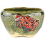 Vaso bonsai rotondo verde di Masashi Furumoto - 95 x 95 x 57 mm