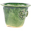 Vaso bonsai rotondo verde di Masashi Furumoto - 110 x 110 x 80 mm