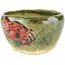 Vaso bonsai rotondo verde di Masashi Furumoto - 95 x 95 x 57 mm