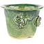 Vaso bonsai rotondo verde di Masashi Furumoto - 110 x 110 x 80 mm