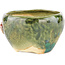 Vaso bonsai rotondo verde di Masashi Furumoto - 95 x 95 x 57 mm
