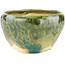 Vaso bonsai rotondo verde di Masashi Furumoto - 95 x 95 x 57 mm