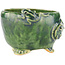 Vaso bonsai rotondo verde di Masashi Furumoto - 100 x 100 x 68 mm
