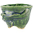 Vaso bonsai rotondo verde di Masashi Furumoto - 100 x 100 x 70 mm
