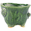 Vaso bonsai rotondo verde di Masashi Furumoto - 100 x 100 x 70 mm