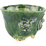 Vaso bonsai rotondo verde di Masashi Furumoto - 100 x 100 x 70 mm