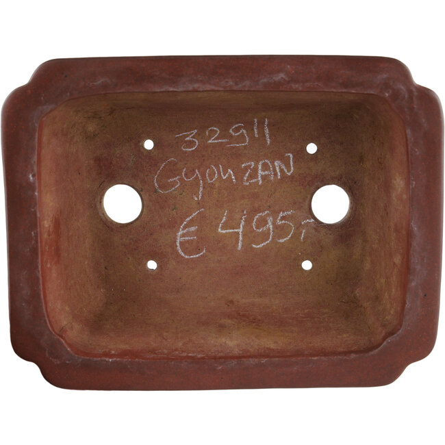 Rechteckiger unglasierter Bonsai-Topf von Gyouzan - 174 x 136 x 62 mm