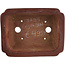 Maceta rectangular sin esmaltar para bonsái de Gyouzan - 174 x 136 x 62 mm