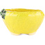 Pot à bonsaï rond jaune de Masashi Furumoto - 140 x 140 x 80 mm