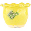 Pot à bonsaï rond jaune de Masashi Furumoto - 120 x 120 x 90 mm