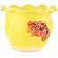 Vaso bonsai rotondo giallo di Masashi Furumoto - 120 x 120 x 90 mm