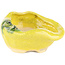 Pot à bonsaï rond jaune de Masashi Furumoto - 115 x 115 x 45 mm