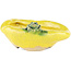 Vaso bonsai rotondo giallo di Masashi Furumoto - 117 x 100 x 45 mm
