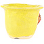 Pot à bonsaï rond jaune de Masashi Furumoto - 115 x 115 x 85 mm