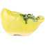 Pot à bonsaï rond jaune de Masashi Furumoto - 115 x 115 x 45 mm