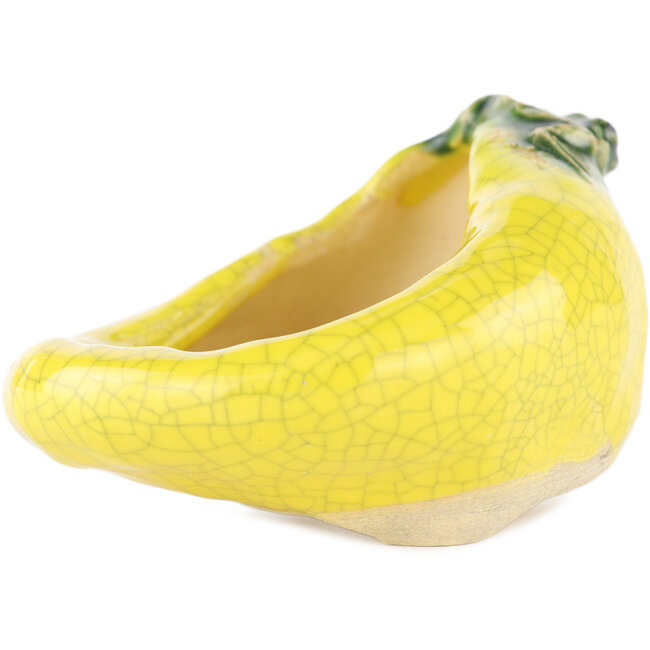 Vaso bonsai rotondo giallo di Masashi Furumoto - 95 x 90 x 60 mm