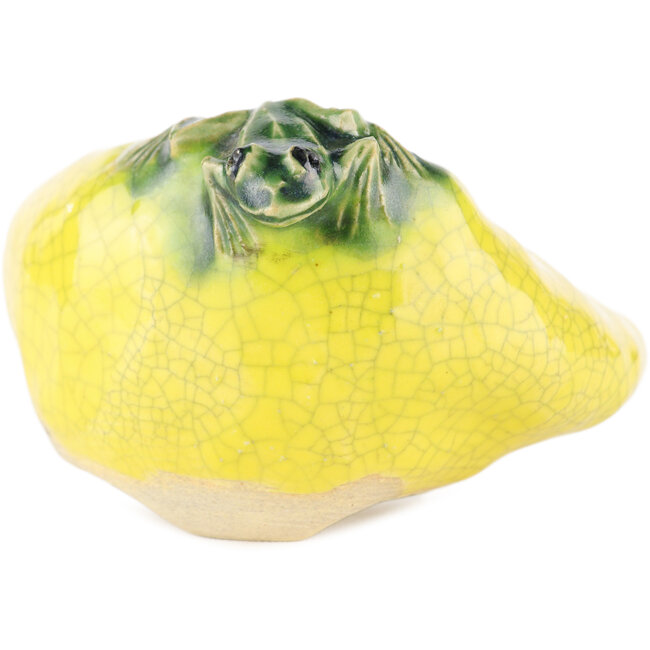 Pot à bonsaï rond jaune de Masashi Furumoto - 95 x 90 x 60 mm