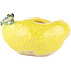 Vaso bonsai rotondo giallo di Masashi Furumoto - 80 x 80 x 45 mm