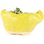 Vaso bonsai rotondo giallo di Masashi Furumoto - 100 x 100 x 50 mm