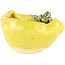 Vaso bonsai rotondo giallo di Masashi Furumoto - 100 x 100 x 50 mm