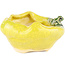 Pot à bonsaï rond jaune de Masashi Furumoto - 100 x 100 x 50 mm