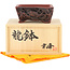 Rectangular unglazed bonsai pot by Kakuzan - 112 x 88 x 47 mm