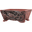 Rectangular unglazed bonsai pot by Kakuzan - 112 x 88 x 47 mm