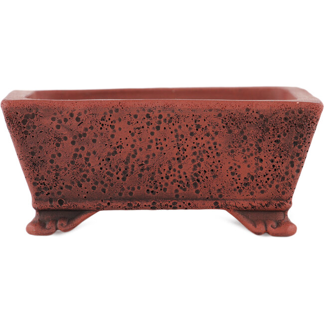 Pot à bonsaï rectangulaire non émaillé de Kakuzan - 112 x 88 x 47 mm