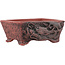 Rectangular unglazed bonsai pot by Kakuzan - 112 x 88 x 47 mm