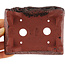 Maceta rectangular sin esmaltar para bonsái de Kakuzan - 112 x 88 x 47 mm