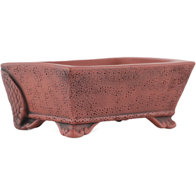 Maceta rectangular sin esmaltar para bonsái de Kakuzan - 110 x 93 x 45 mm