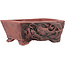 Rectangular unglazed bonsai pot by Kakuzan - 110 x 93 x 45 mm