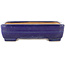 Rectangular blue bonsai pot by Yamafusa - 135 x 110 x 35 mm
